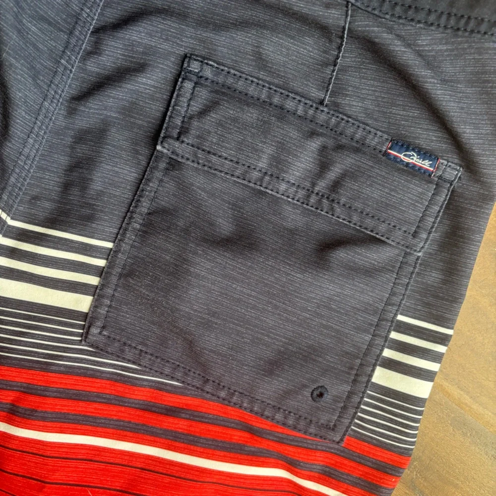 EDDIE BAUER | Red, White And Blue Board Shorts Swimwear | Size 31